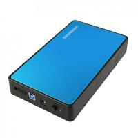 Simplecom Tool Free 3.5in USB 3.0 Hard Drive Enclosure Blue (SE325-BLU)
