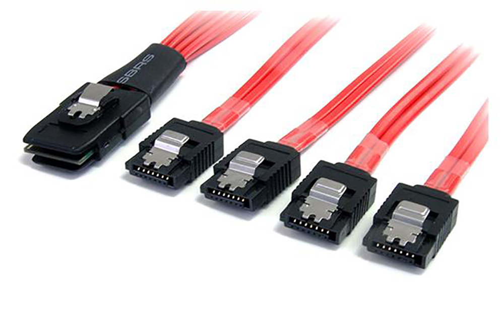 StarTech Mini-SAS to SATA Cable, 1x SFF-8087 Plug, 4x SATA Female - 50 cm