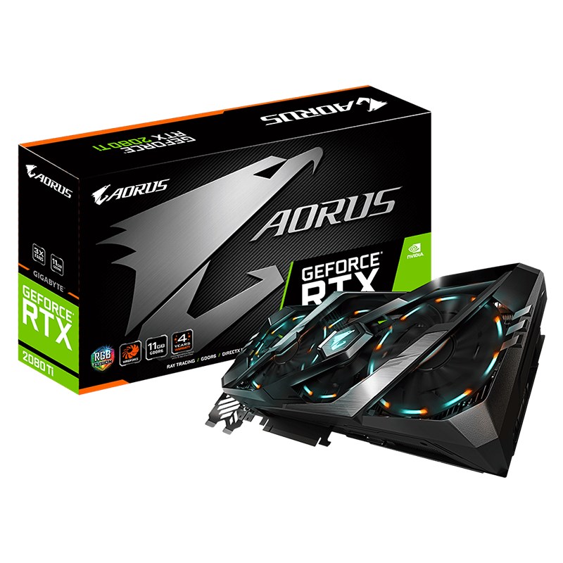 Gigabyte GeForce RTX2080 Ti Aorus 11G Graphics Card (N208TAORUS-11GC)
