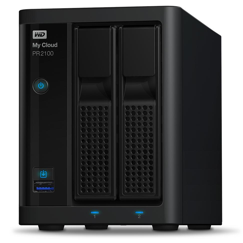 Western Digital My Cloud PR2100 Pro Series 2-bay 12TB NAS (WDBBCL0120JBK-SESN)