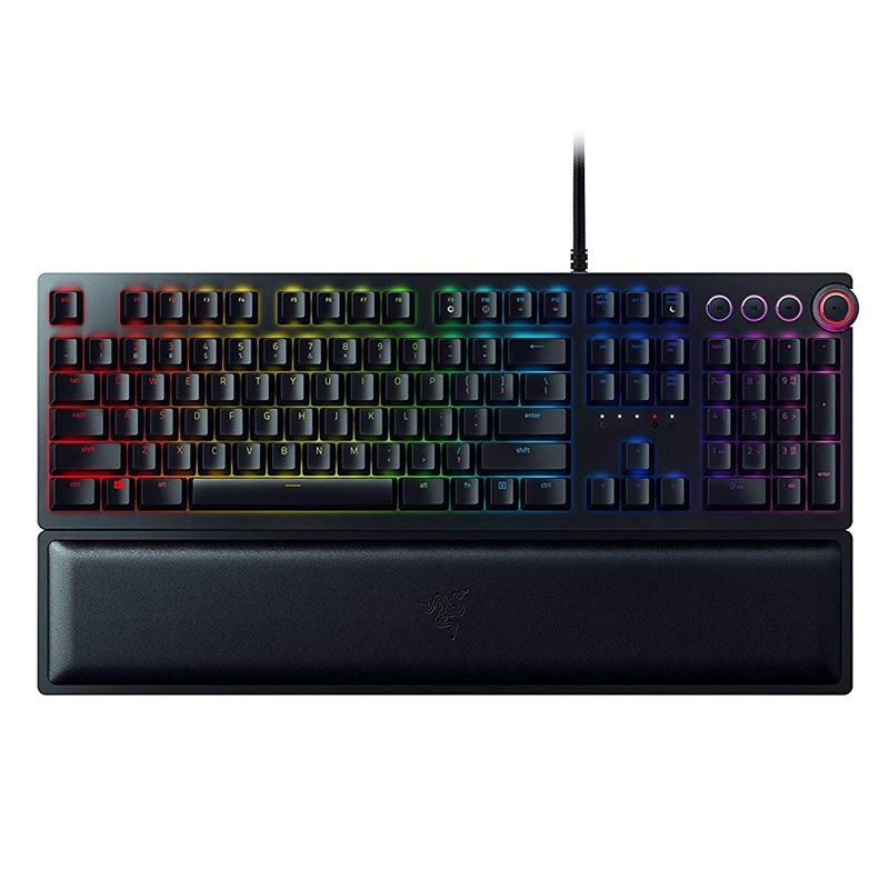 Razer Huntsman Elite RGB Opto-Mechanical Gaming Keyboard - Purple Switch (RZ03-01870100)