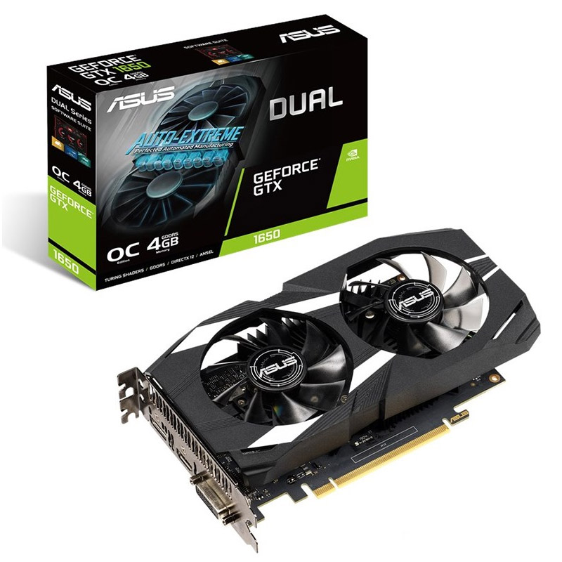 Asus GeForce GTX 1650 Dual 4G OC Graphics Card (Dual-GTX1650-O4G)