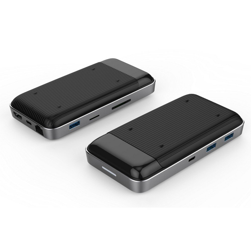 HyperDrive USB-C Hub with 7.5W Wireless Charger - Space Grey