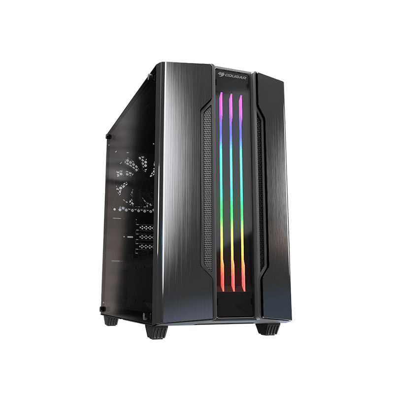 Cougar Gemini-M Grey RGB Tempered Glass Mini Tower Case (Gemini-M Grey)