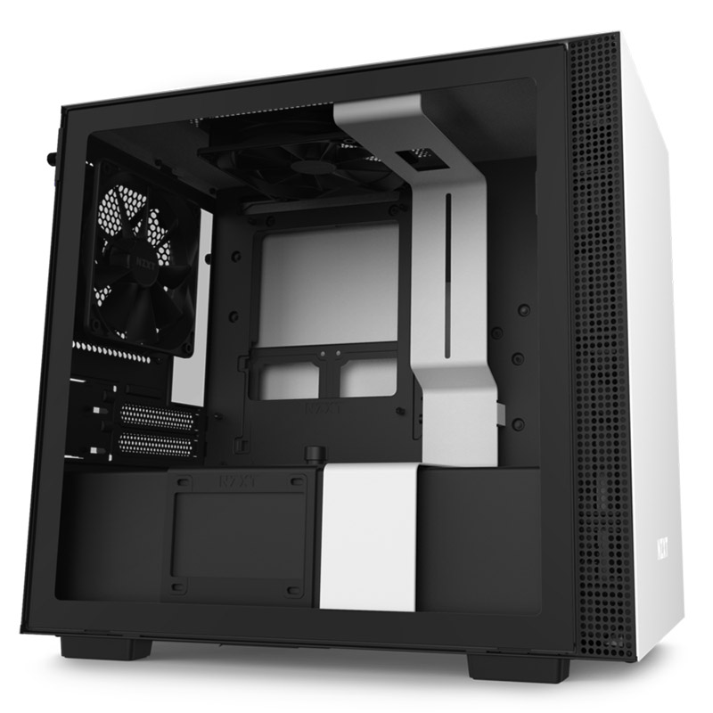 NZXT H210 Tempered Glass Mini Tower ITX Case - Matte White