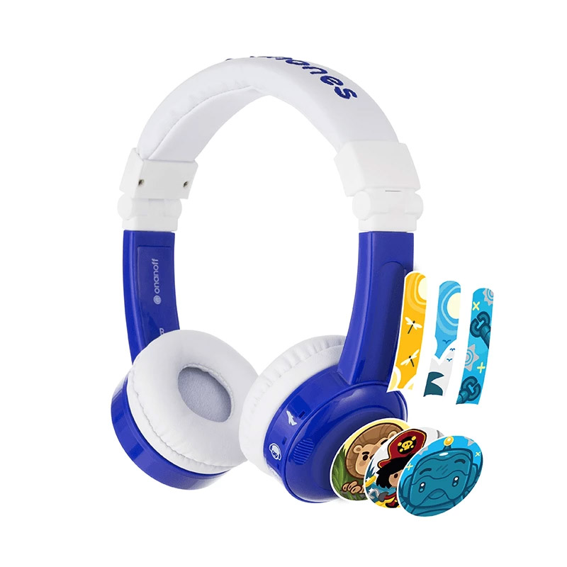 BuddyPhones InFlight Kids Volume Limiting Headphones - Blue