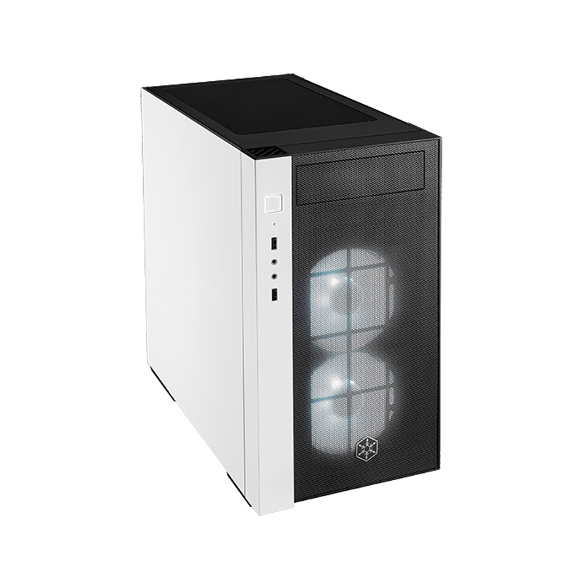 SilverStone RL08BW-RGB Black&White Tempered Glass mATX Case (SST-RL08BW-RGB	)