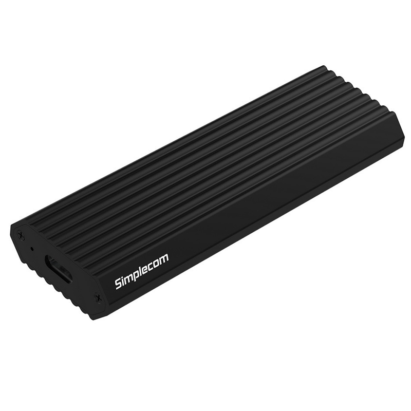 Simplecom NVMe PCIe (M Key) M.2 SSD to USB 3.1 Gen 2 Type C Enclosure 10Gbps - Black (SE513-BK)