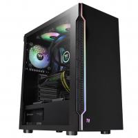 Thermaltake H200 Tempered Glass RGB Mid Tower ATX Case - Black