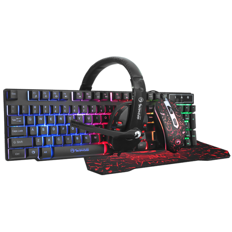 Marvo Scorpion CM370EN 4 in 1 Gaming Set (Headset, Keyboard, Mouse & Mousepad)