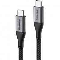 Alogic 1.5m USB C Male to USB C Male Braided Cable - Space Grey
