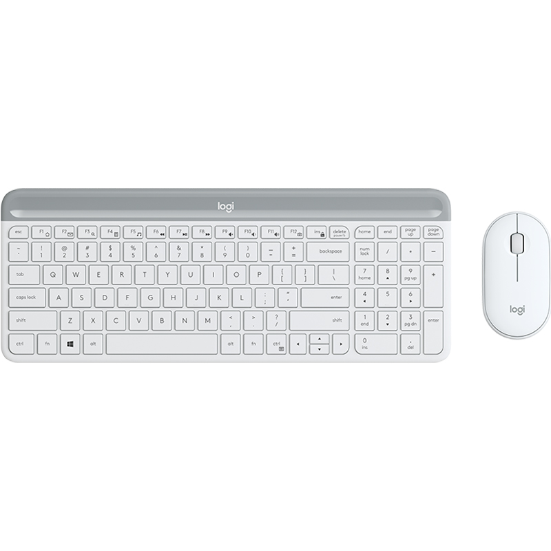Logitech MK470 Slim Wireless Keyboard and Mouse Combo - White (920-009183)