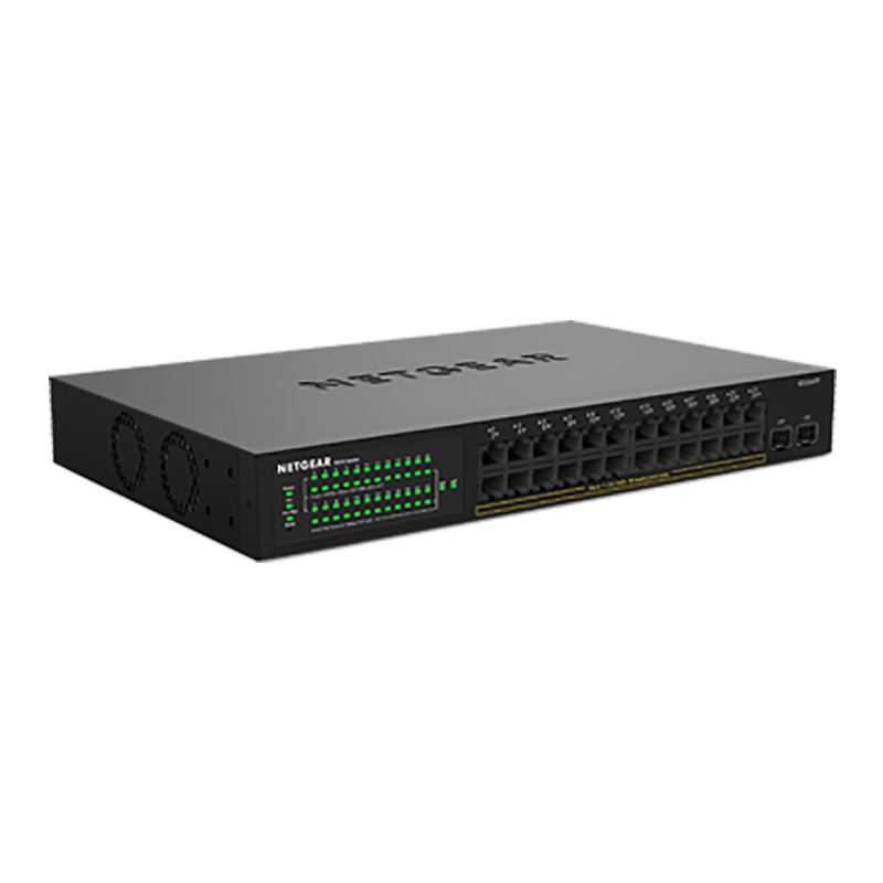 Netgear S350 Series 24-Port Gigabit PoE+ Smart Managed Pro Switch (GS324TP-100AJS)
