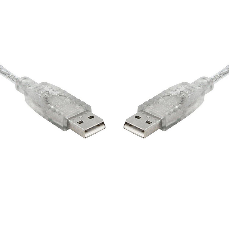 USB Cable 1M Type A to A M/M Transparent
