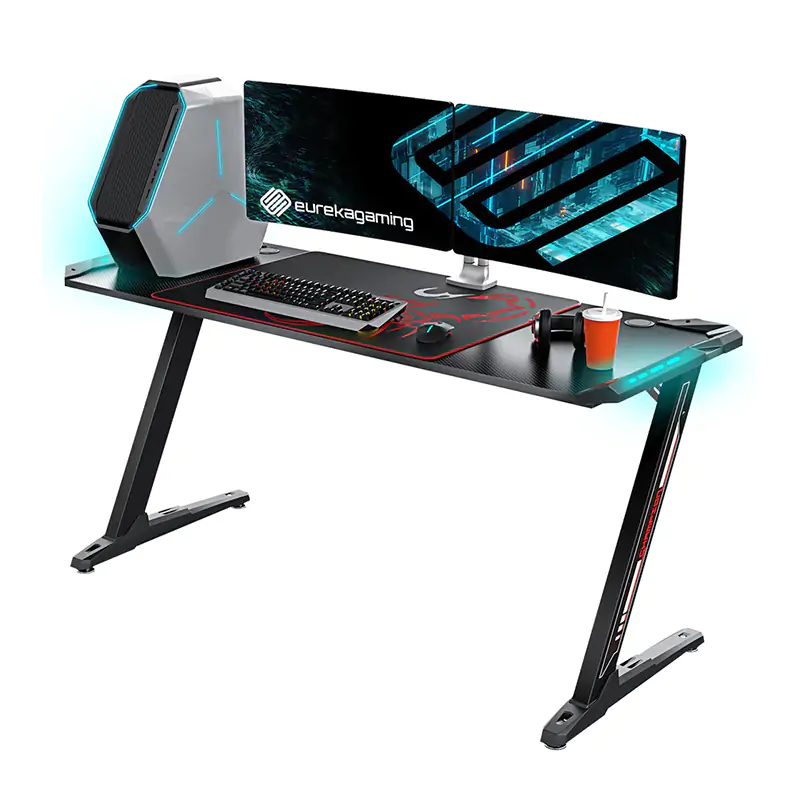 Eureka ergonomic z60 gaming shop desk with rgb