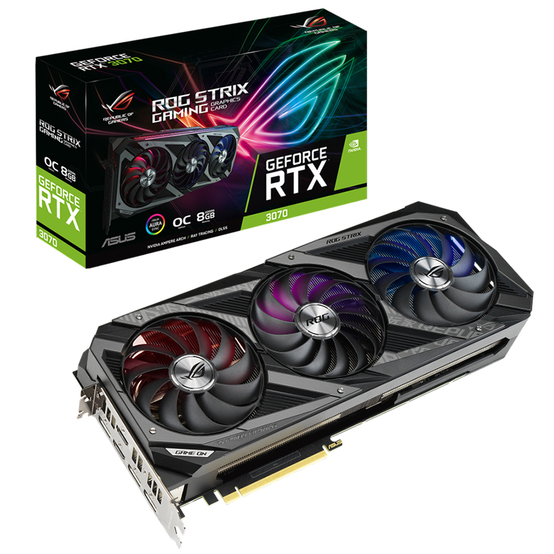 Asus ROG STRIX GeForce RTX 3070 OC 8G Graphics Card (ROG-STRIX-RTX3070-O8G-GAMING)