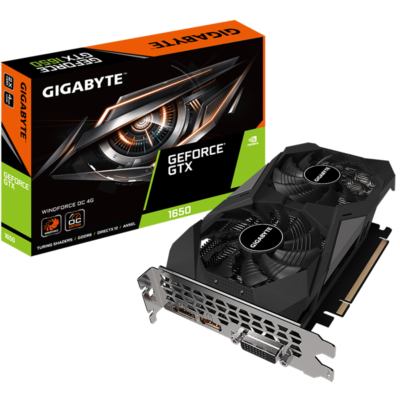 Gigabyte GeForce GTX 1650 D6 WindForce 4G OC Graphics Card - Rev 2.0 - OPENED BOX 71758