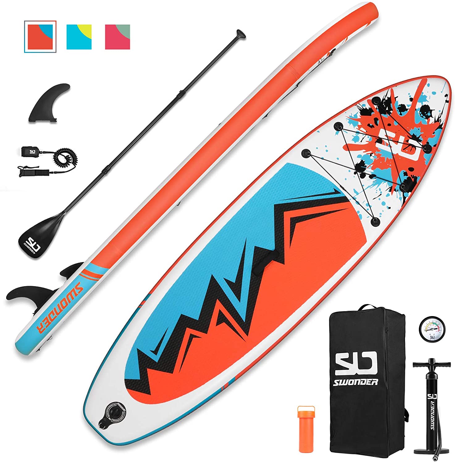 Swonder Inflatable Stand Up Paddle Board, 32" Wide Ultra Steady and Super Light-Weight (7.8kg) Board
