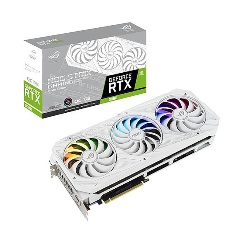 Asus ROG Strix GeForce RTX 3080 White 10G OC Graphics Card (ROG-STRIX-RTX3080-O10G-WHITE)