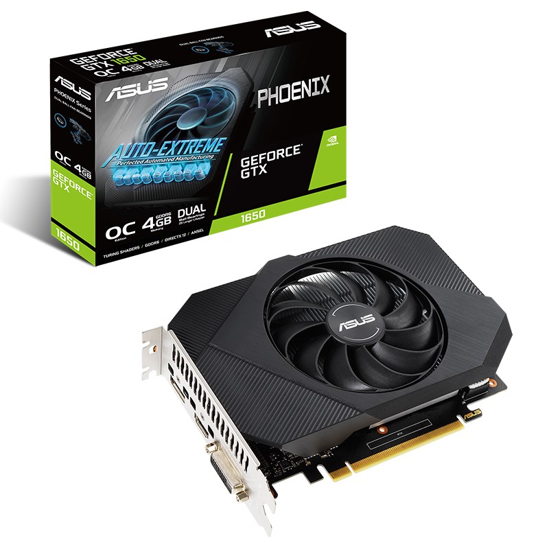 Asus GeForce GTX 1650 Phoenix 4G OC Graphics Card (PH-GTX1650-O4GD6)