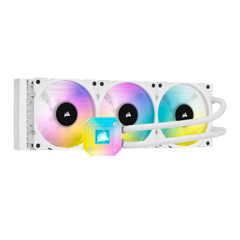 Corsair iCUE H150i Elite Capellix 360mm ARGB AIO Liquid CPU Cooler - White (CW-9060051-WW)