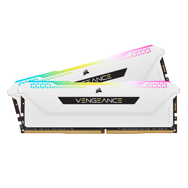 Corsair Vengeance RGB PRO SL 32GB (2x16GB) 3200MHz DDR4 RAM - White (CMH32GX4M2E3200C16W)