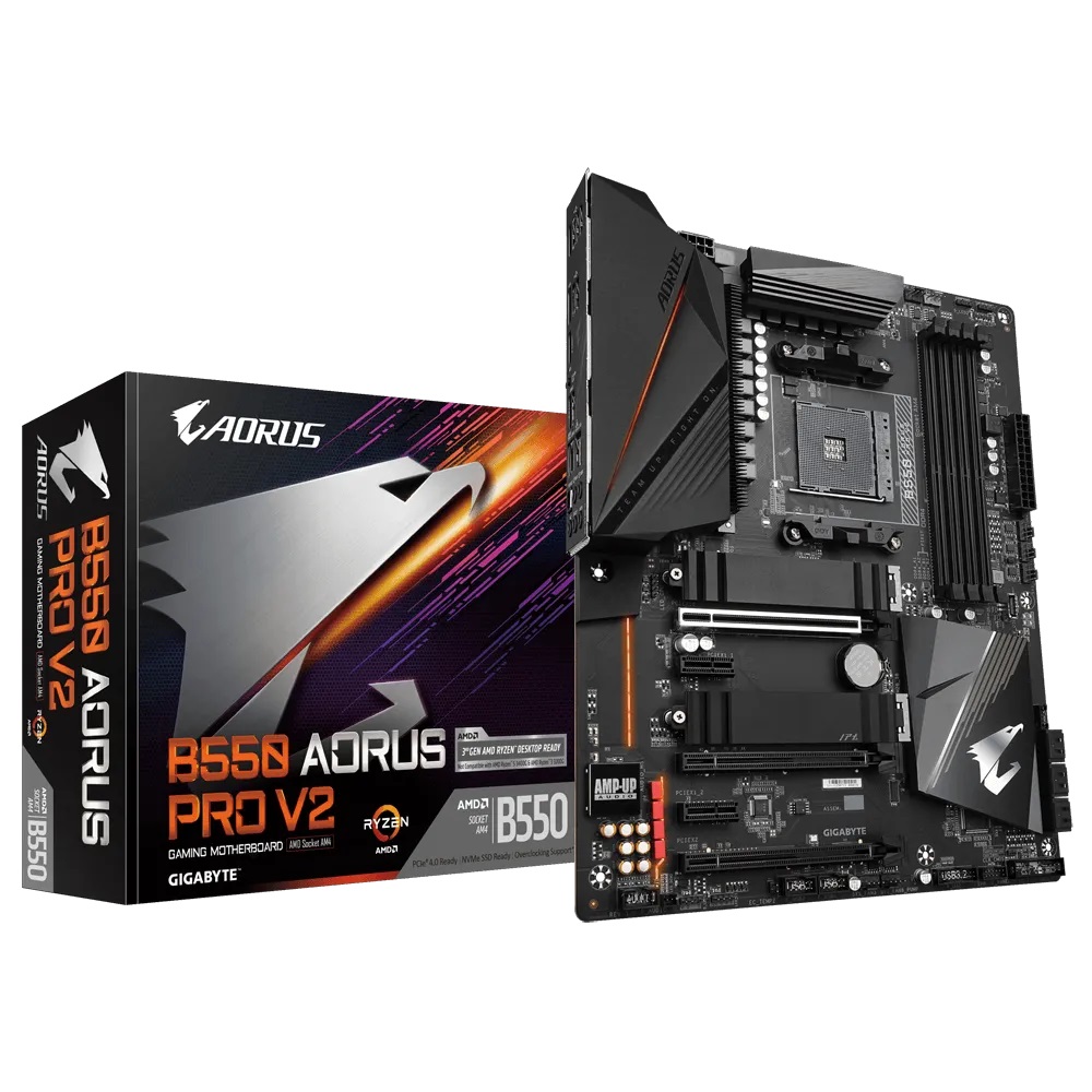 Gigabyte B550 Aorus Pro V2 AM4 ATX Motherboard (B550-AORUS-PRO-V2)