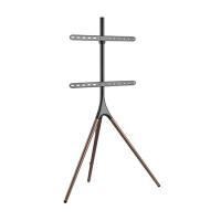 Brateck Easel Studio TV Floor Stand - Matte Black and Walnut (FS12-46F)