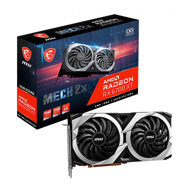 MSI Radeon RX 6700 XT Mech 2X 12G Graphics Card (Radeon RX 6700 XT MECH 2X 12G)