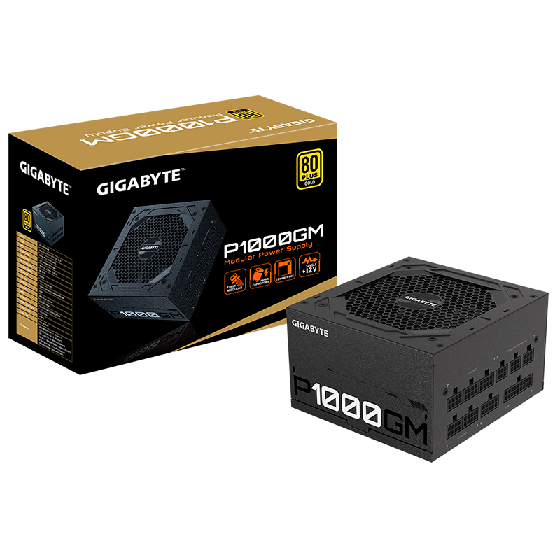 Gigabyte 1000W 80+ Gold Fully Modular ATX V2.31 Power Supply (GP-P1000GM)