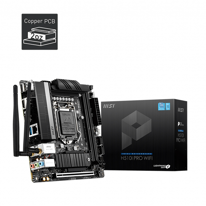MSI H510I Pro WiFi LGA 1200 mITX Motherboard (H510I PRO WIFI)
