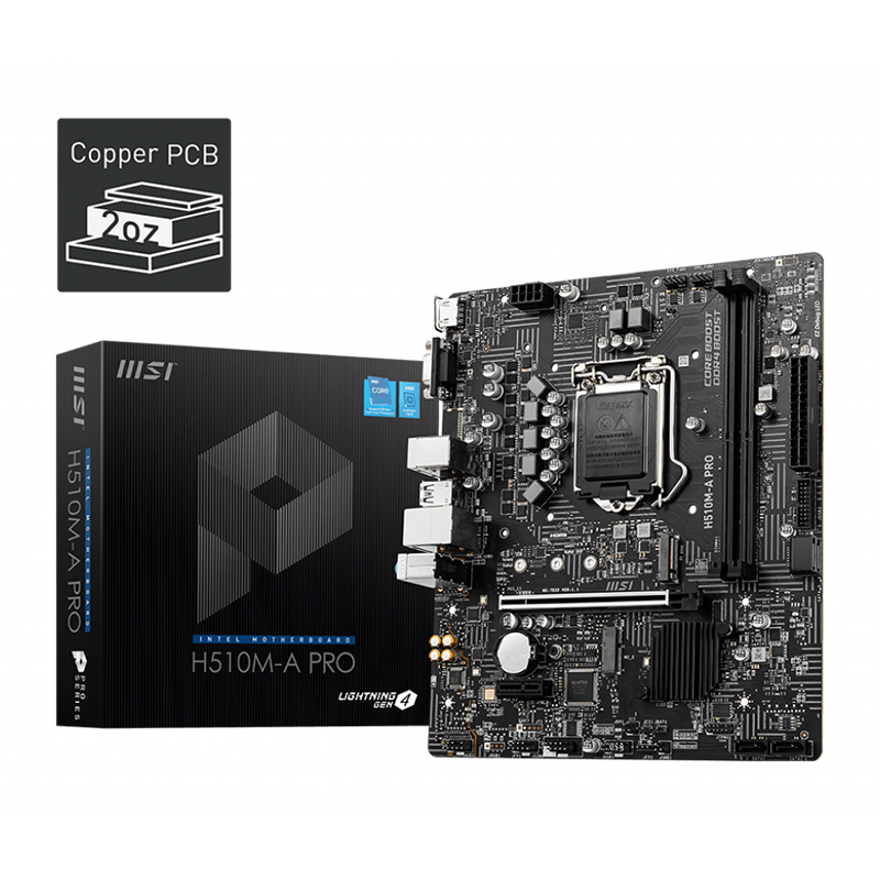 MSI H510M A Pro LGA 1200 mATX Motherboard (H510M-A PRO)