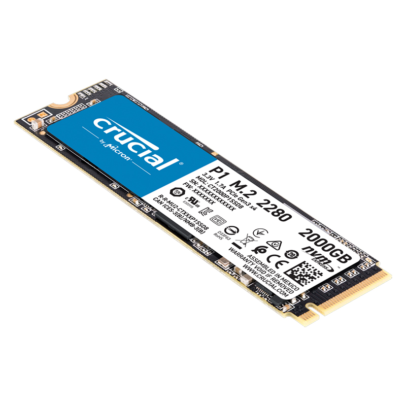 Crucial P1 2TB CT2000P1SSD8 PCIe Gen3 M.2 2280 3D NAND NVMe SSD