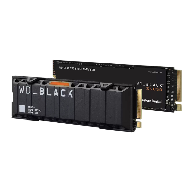 Western Digital 1TB Black SN850 PCIe Gen4 M.2 NVMe SSD with Heatsink (WDS100T1XHE)
