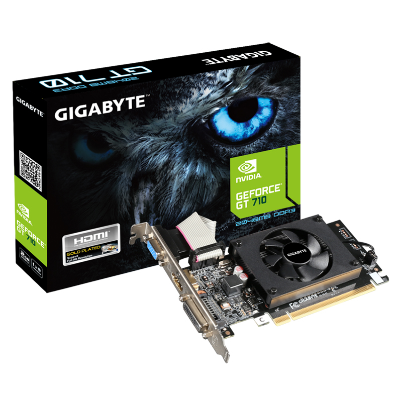 Gigabyte GeForce GT 710 2GB Graphics Card (N710D3-2GL-V2) - OPENED BOX 76473