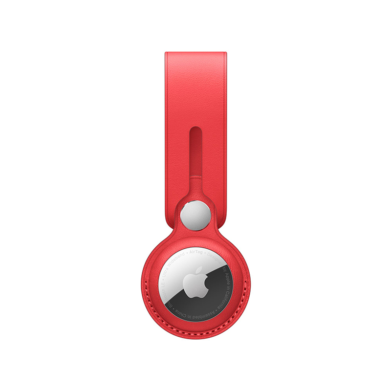 Apple AirTag Leather Loop - RED