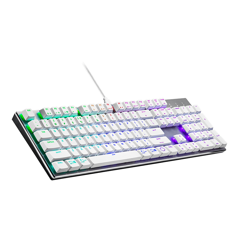 Cooler Master MasterKeys SK653 RGB Mechanical Keyboard Cherry MX Brown - White Edition (SK-653-SKTM1-US)