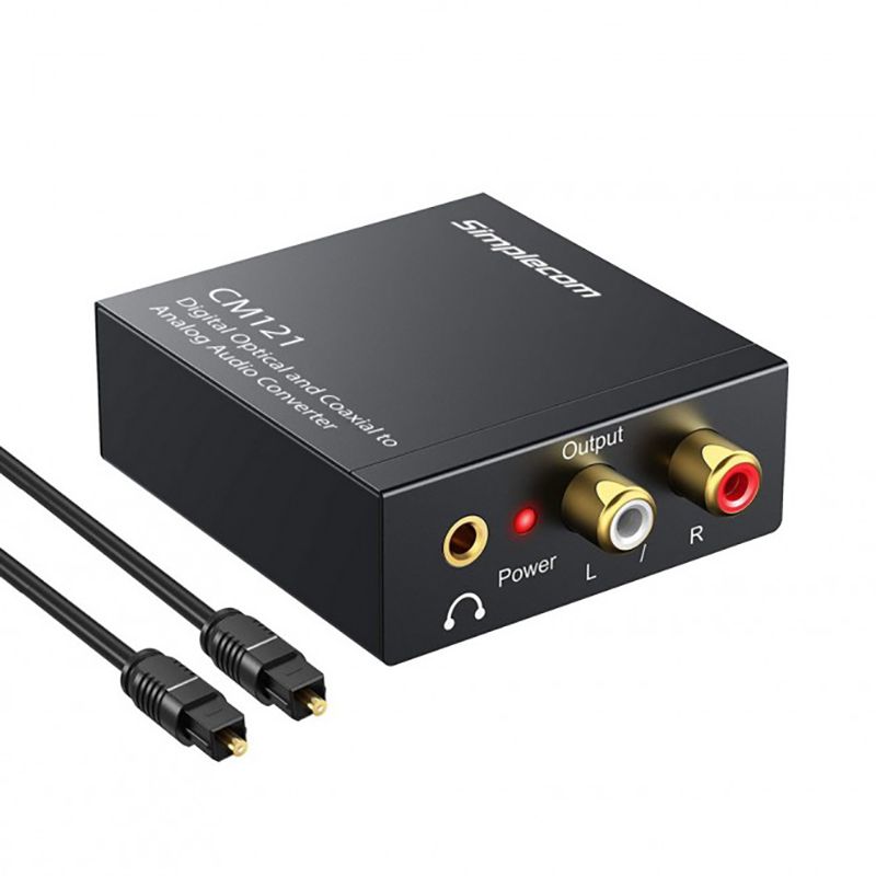 Simplecom Digital Optical Toslink and Coaxial Analog RCA Audio Converter (CM121)