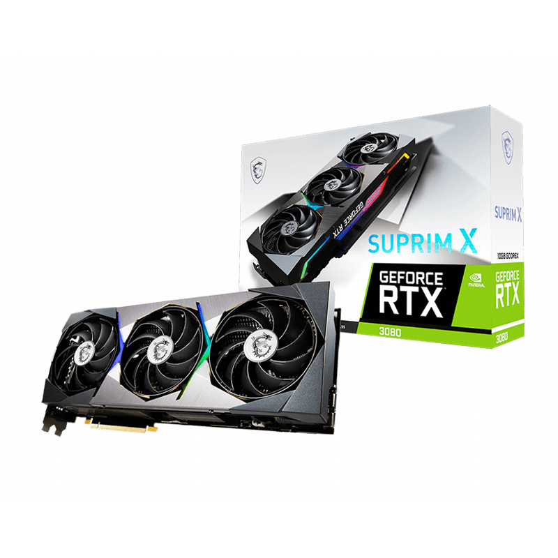 MSI Geforce RTX 3080 Suprim X 10G LHR Graphics Card (MSI GeForce RTX 3080 SUPRIM X 10G LHR)