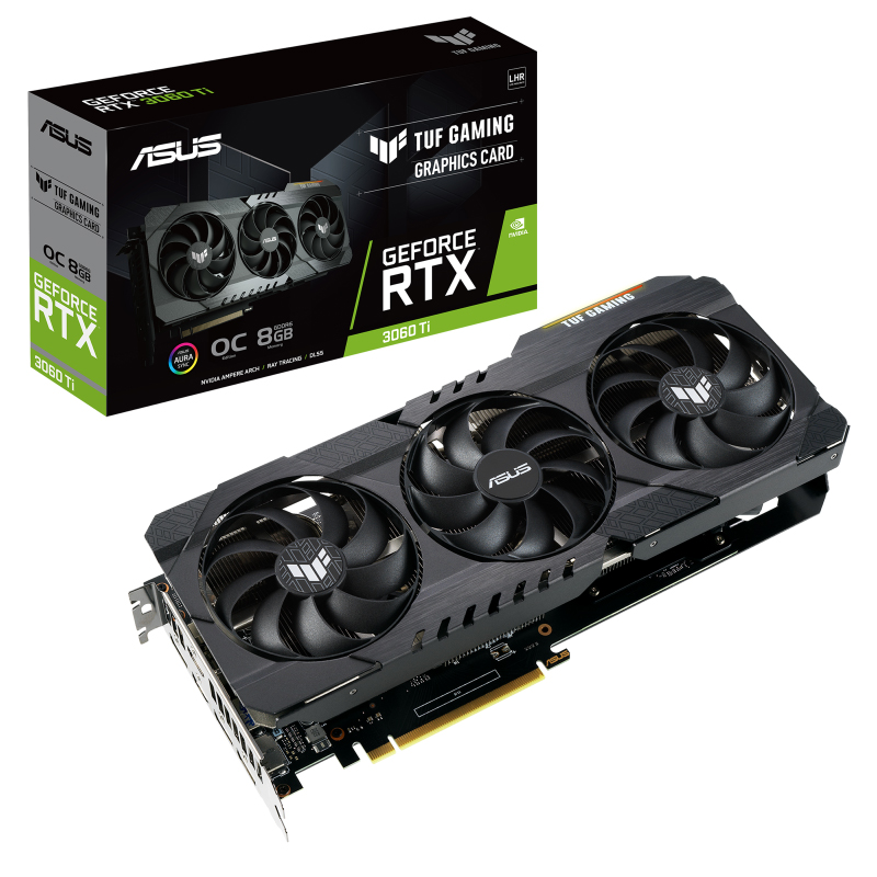 Asus GeForce RTX 3060 Ti TUF Gaming V2 OC 8G LHR Graphics Card (TUF-RTX3060TI-O8G-V2-GAMING)