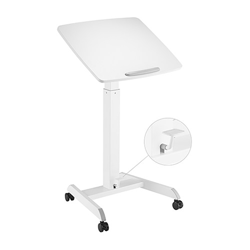 Brateck Height Adjustable Mobile Workstation with Foot Pedal and Tiltable Desktop (FWS07-1)