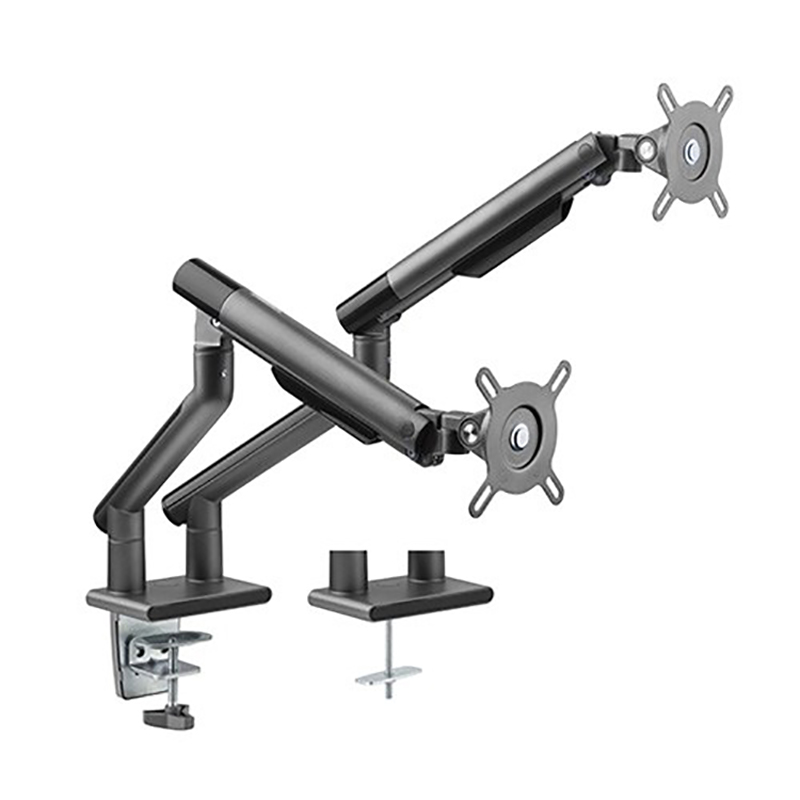 Brateck Dual Monitor Premium Slim Aluminum Spring-Assisted Monitor Arm Fix - Space Grey (LDT49-C024-B)