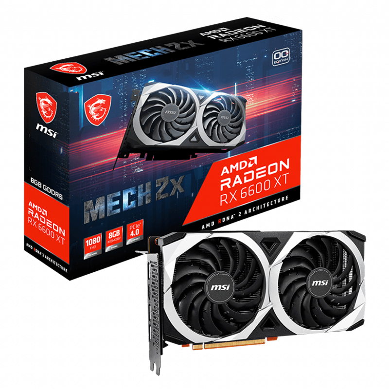 MSI Radeon RX 6600 XT Mech 2X 8G OC Graphics Card (RADEON RX 6600 XT MECH 2X 8G OC)
