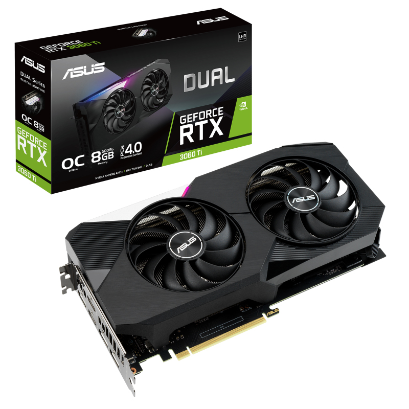 Asus GeForce RTX 3060 Ti Dual V2 OC 8G LHR Graphics Card (DUAL-RTX3060TI-O8G-V2)