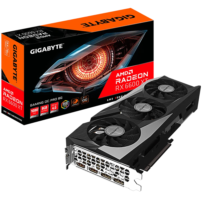 Gigabyte Radeon RX 6600 XT Gaming Pro OC 8G Graphics Card (R66XTGAMING-OC-PRO-8GD)