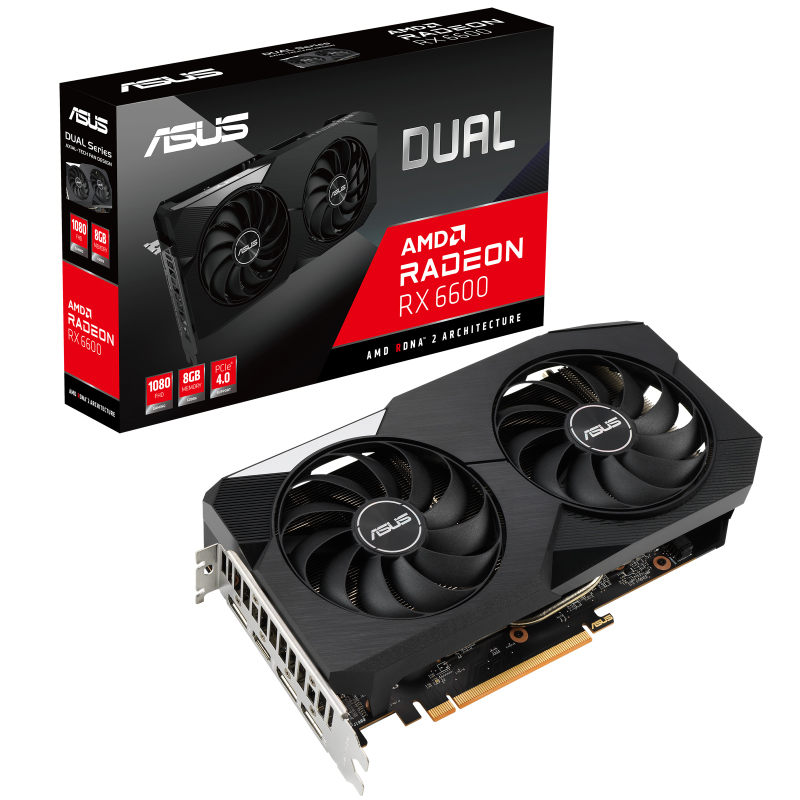 Asus Radeon RX 6600 Dual Graphics Card (DUAL-RX6600-8G)