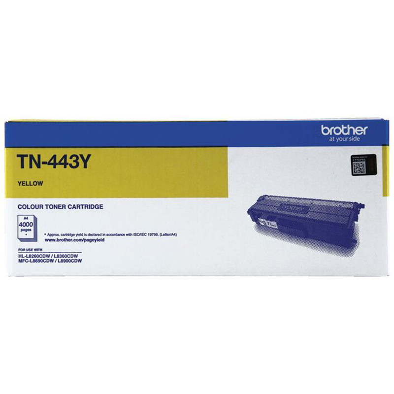 Brother High Yield Yellow Toner - 4000 Pages (TN-443Y)