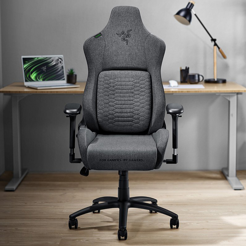 Razer Iskur Gaming Chair With Built In Lumbar Support Dark Grey Fabric (RZ38-02770300-R3U1)