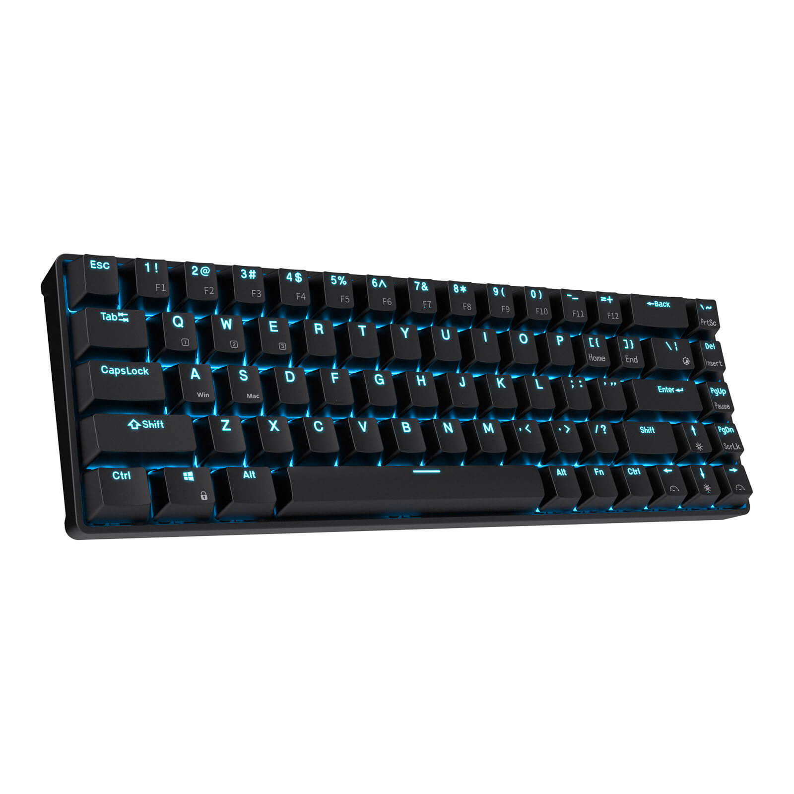 RK ROYAL KLUDGE RK68 65% Hot-Swappable Wireless Mechanical Keyboard, Clicky Blue Switch, Black Case