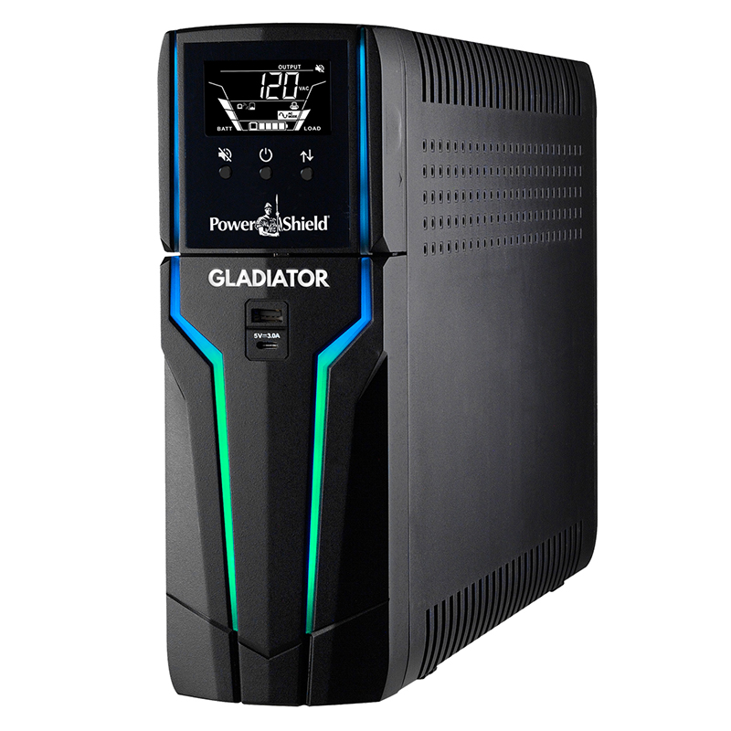 PowerShield PSGL1500 Gladiator 1500VA/900W Line Interactive Gaming UPS - OPENED BOX 76932